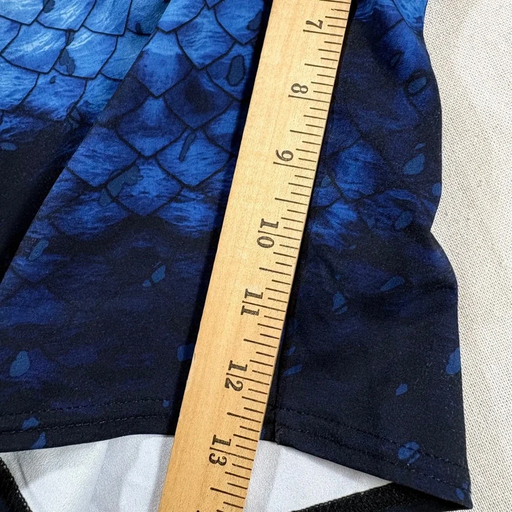 Pelagic Hydro-Lite Blue Fish Scale Board Shorts Mens 34 Fishing Trunks Stretch